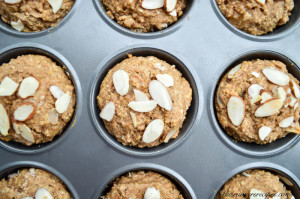 ginger almond oat muffins