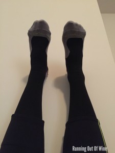 and a few minutes of legs up the wall pose, in my compression socks and leggings