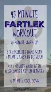 A time based fartlek run to help you get used to running faster paces! #running #training #workout