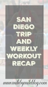 San Diego Trip and Weekly Recap