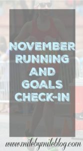 November Running and Goals Check In