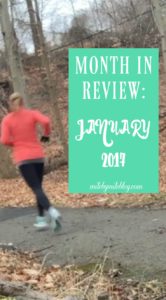 A review of January 2017 in running, fitness, and sticking to my goals. 