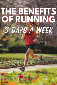 A person enjoying their run, showing that running 3 days a week can be beneficial.