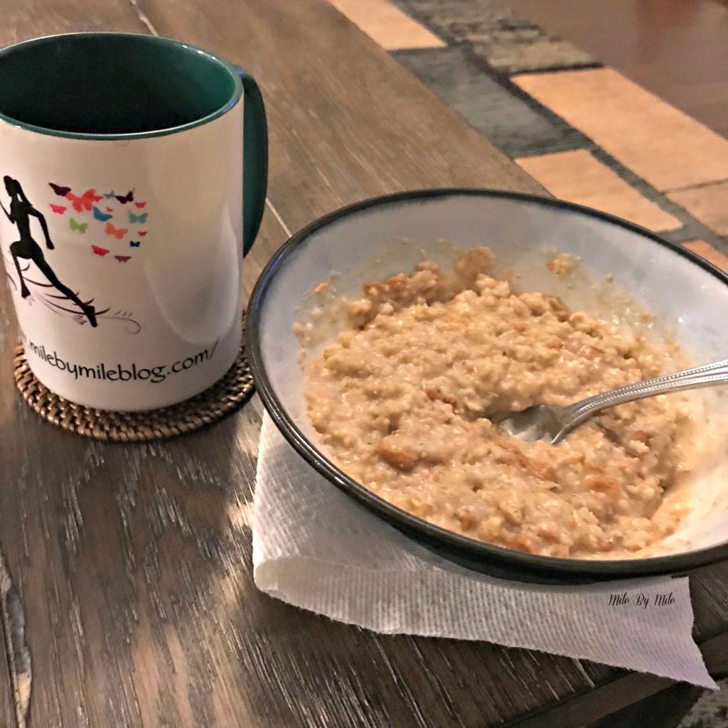 oatmeal and coffee