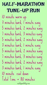 Get ready for a half marathon by following this workout!