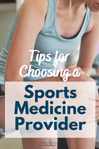 Injured runner needing a sports medicine provider