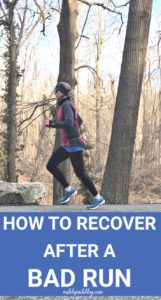 We all had bad runs from time to time, but what matters is what we learn from them and how we recover. Click post to read about way to recover after a bad run. #running #training