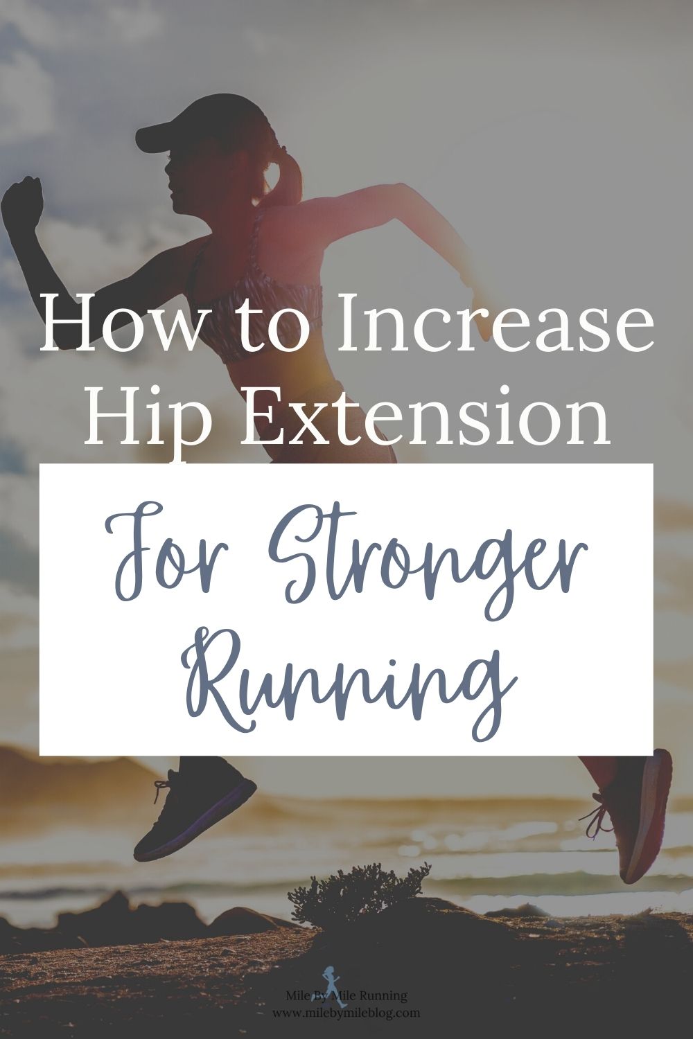 Hip extension is important for runners. With proper hip extension you can run faster and stronger while preventing injuries. Good hip extension requires mobile hips and strong glutes, with a stable pelvis. Here are some ways to work on your hip extension for stronger running.
