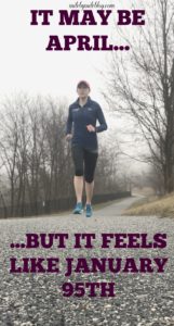 It may be April, but it feels like January 95th, at least in Baltimore. Click post to read more about my workouts this dreary, cold, windy week. #running #workouts