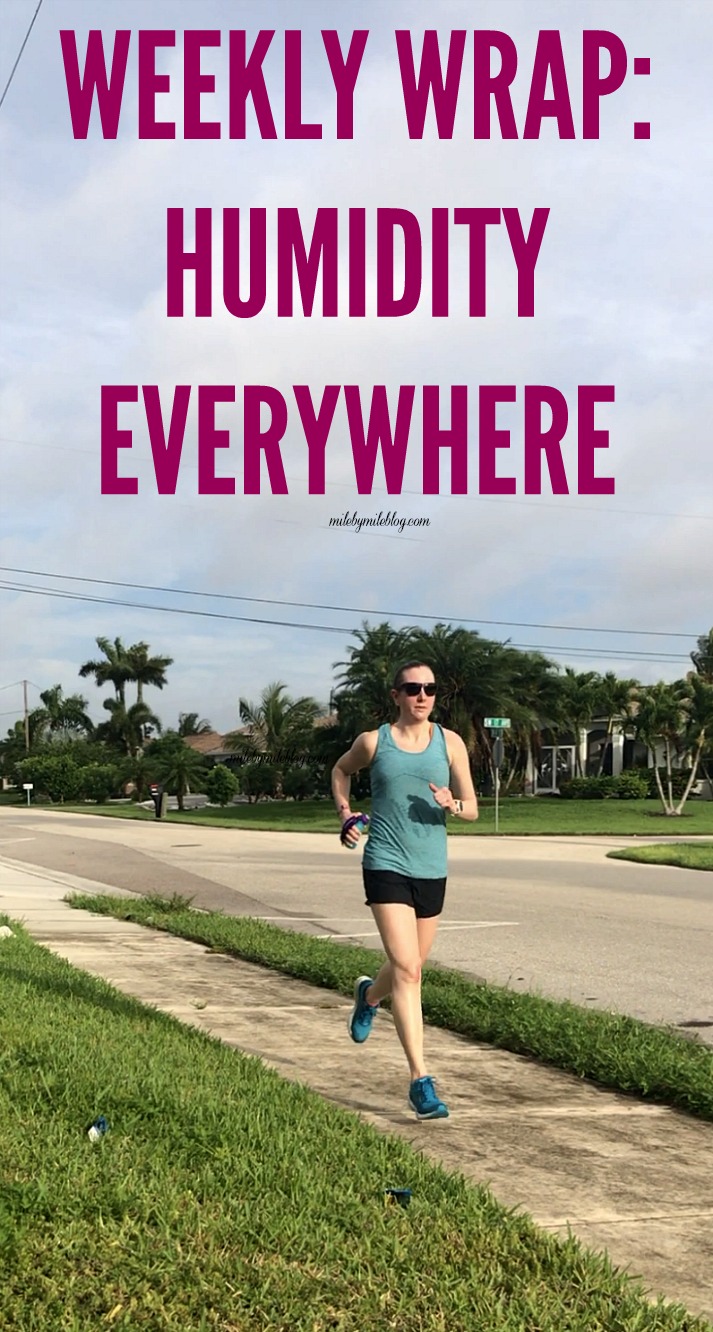 This week it seems like it has been humid everywhere. Read about my week of workouts including runs both in Florida and Maryland. #running #workouts