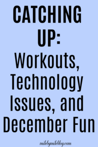 The past month has been a little hectic so I am catching up with a post about my workouts, technology, and some of the fun things we have been doing the holiday season! #workouts #life #holidays