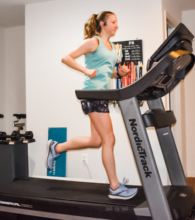 When winter weather is bad consider running on the treadmill
