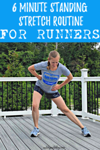 Looking for a quick and efficient post-run stretch routine? This 6 minute standing stretch routine for runners hits all the key areas. You can do this outside right after your run or spread it out throughout the day. The time can easily be modified based on how you are feeling. Give this short stretch routine a try after your next run!