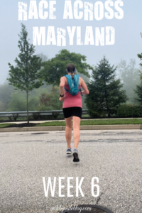 This week was another hot on in Maryland. I still got out for my runs, but my walks were impacted by the heat. It was week 6 of the Race Across Maryland. Here's how my workouts went this week and how I'm doing with my mileage.