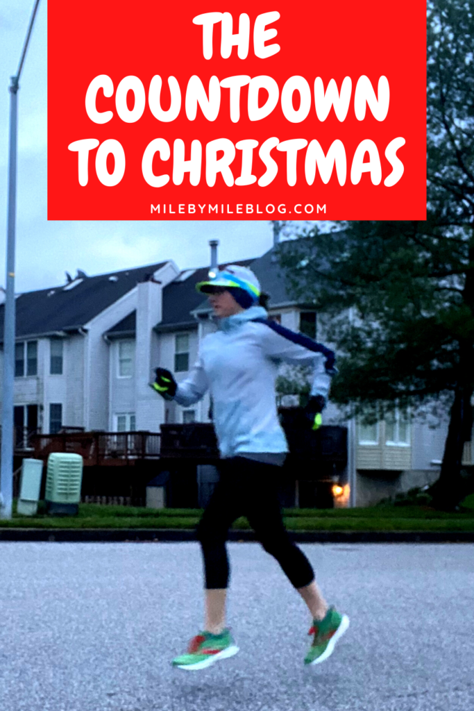 Now that it is December the countdown to Christmas is really on. And with that comes cold weather and windy runs! Here is a rundown of my workouts last week.