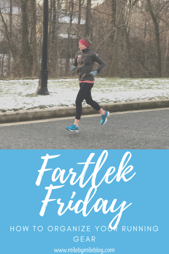 In today's Fartlek Friday post, I'm sharing a quick tip for how to organize your running gear! Check out this simple strategy to keep all your running gear accessible and organized. 
