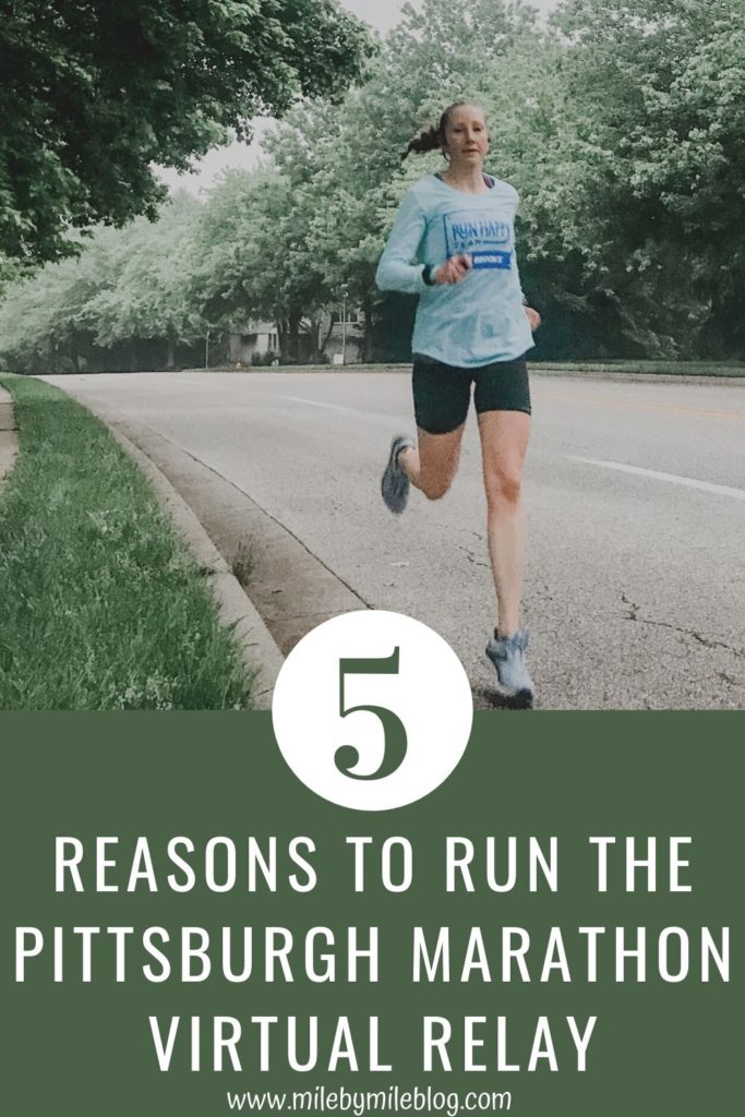 In May I will be participating in the Pittsburg Marathon Virtual Relay! I am running this as a part of the Brooks' Run Happy Team and am so excited for this opportunity! As I know many of us are over virtual races, I wanted to shared 5 reasons why a virtual relay may be a fun alternative!