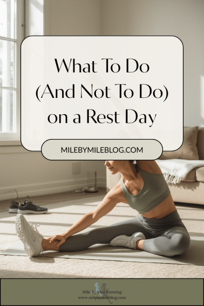 Runner relaxing on a rest day from running