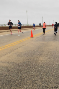 running over the naval academy bridge