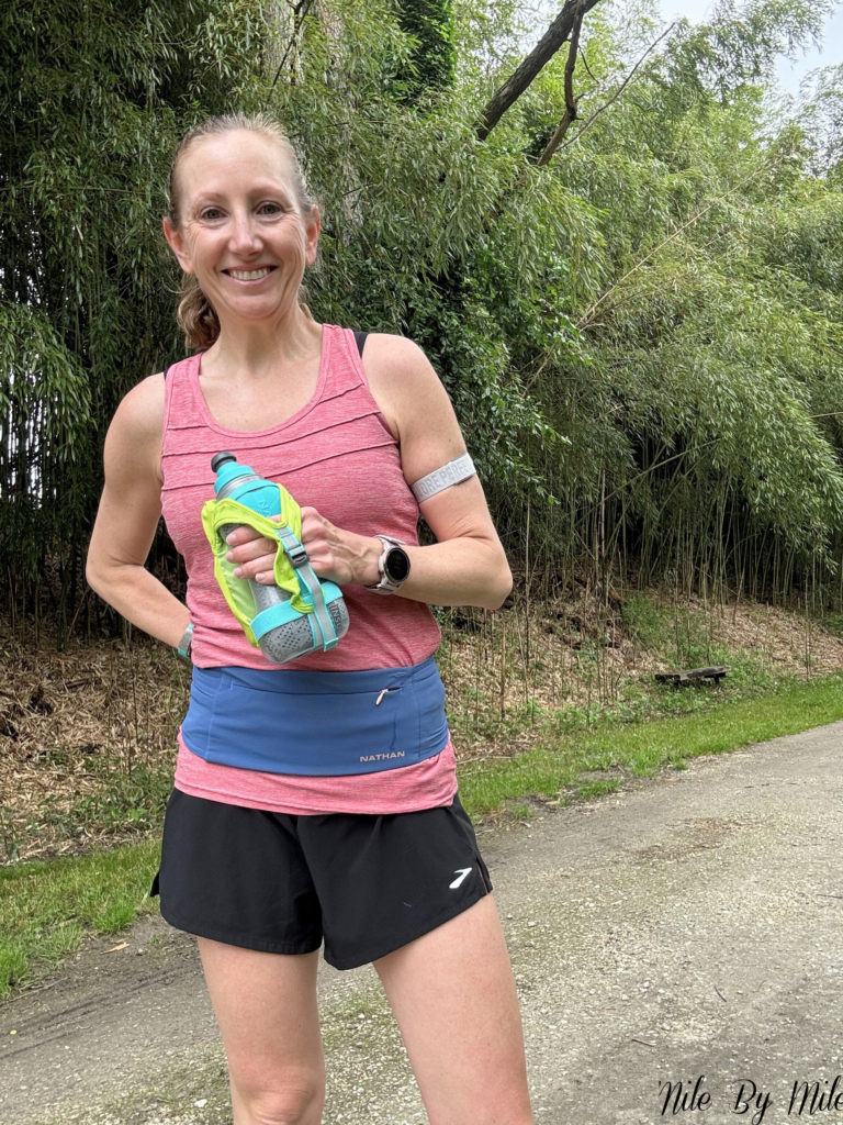 favorite running gear for spring: zipster max running belt and nathan water bottle
