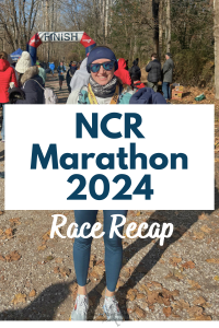 I completed my 8th marathon, the NCR Marathon, on the NCR trail in northern Maryland which is considered a small, local race. While training for this I definitely had my doubts along the way. This was my first marathon after having my second baby in July 2023 and life has been a little crazy this year! In the end it all worked out and I met my goal, and I am so glad I ran this race. I'm hoping to share my experience for anyone else who is having their doubts about running a marathon or is considering running this race.