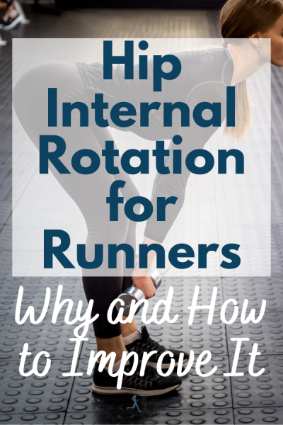 Hip internal rotation is a movement at the hip that allows the femur to move inward, towards the midline. It is important for runners to have enough internal rotation at the hips to ensure that the muscles around the hip are balanced, mobile, and stabile. Working on hip internal rotation can help prevent imbalances that can potentially lead to injuries and can help to ensure that the muscles around the hip are working efficiently.