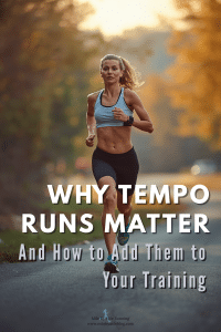 A runner completing a tempo run in training