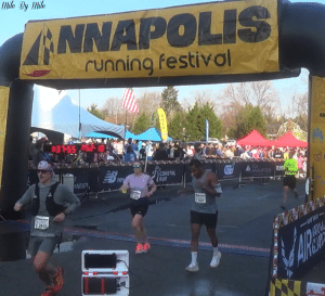 Finish line Annapolis Running Festival