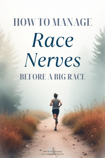 Runner preparing for a race with pre-race nerves