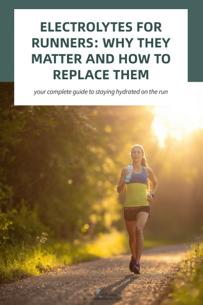 Runner staying hydrated with electrolytes